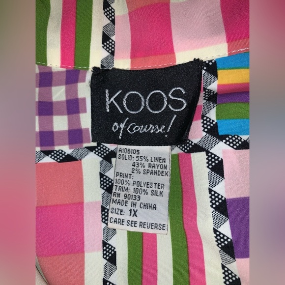 KOOS van den Akker colorful patchwork reversible blazer Jacket KOOS of course 1x - Picture 7 of 9